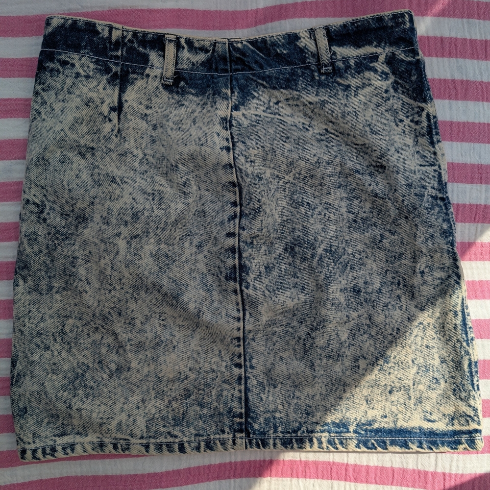 Denim Acid Wash Skirt